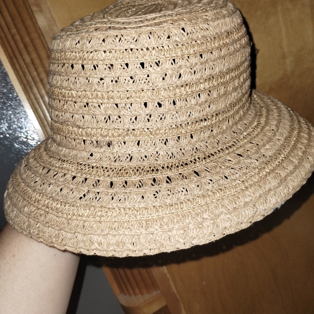 Beige Woven Sun Hat - Picture 2 of 2